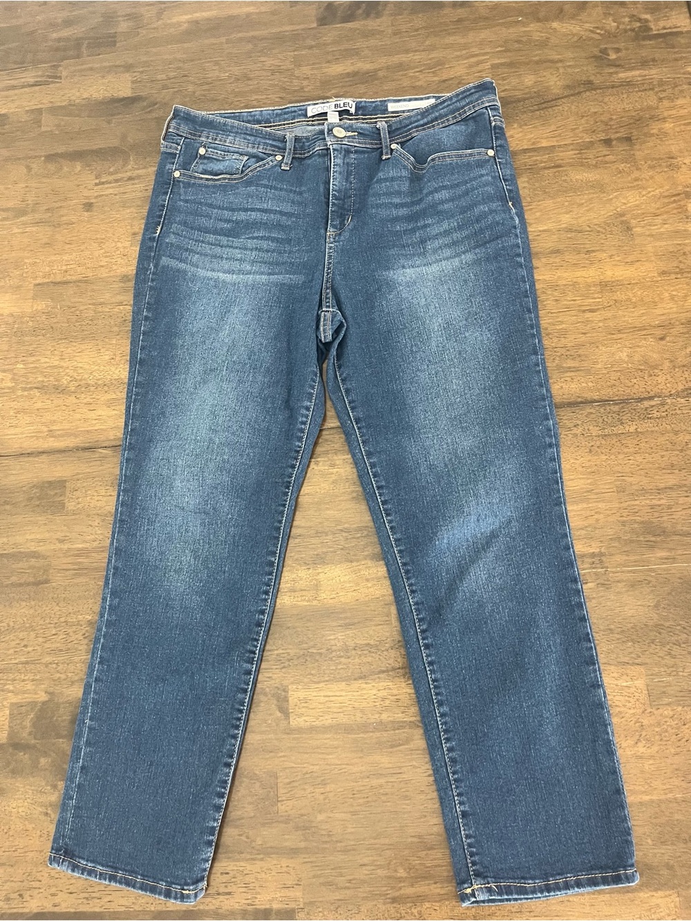 Code Bleu Weekend Jeans Womens Size 12 Pants Straight Leg Jeans 5 Pocket Zip Fly